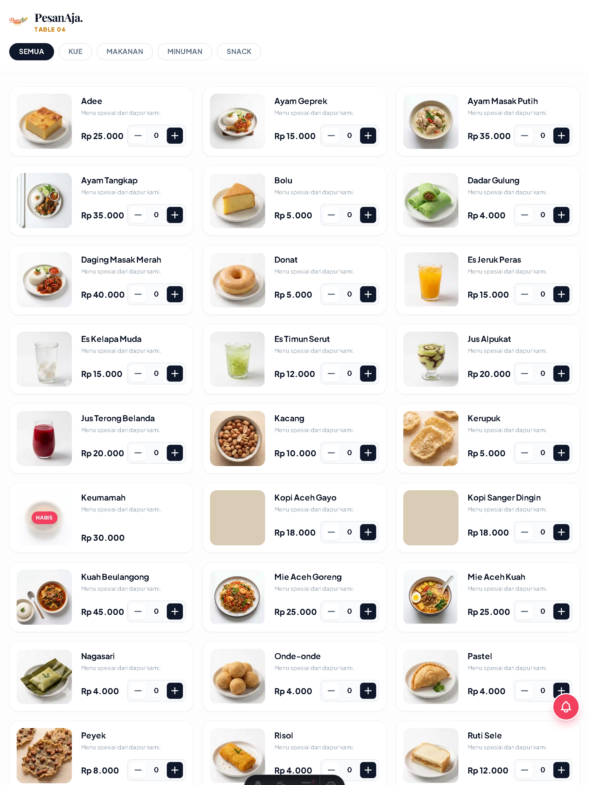 F&B Digital Concierge